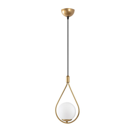 Lustre Luminaire doré - Ø 15 cm - Hauteur réglable 56 à 136 cm - IP20