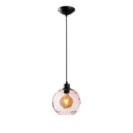 Lustre Luminaire rose - Ø 20 cm - Hauteur réglable 40 à 120 cm - 1 x E27 Max 40W - IP20