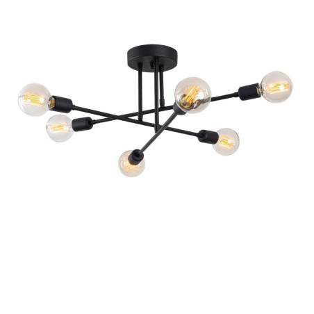 Lustre Luminaire noir - 64 × 64 × H 30 cm - 6 x E27 Max 40W - IP20