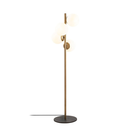 Lampadaire Lampe sur pied en métal et verre doré - 32 × 32 × H 130 cm - 4 x E27 Max 40W - IP20 - Scandinave