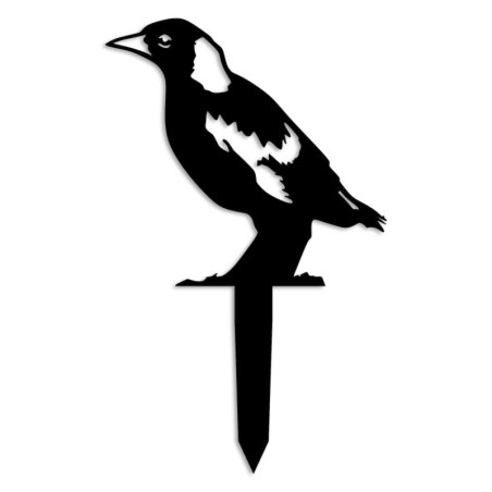 Objet décoratif de jardin Oiseau en métal noir - 37 × 23 cm