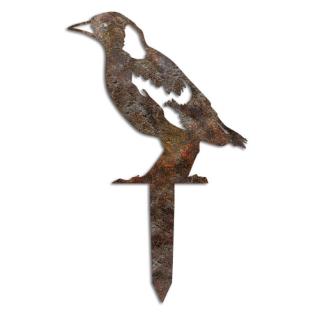 Objet décoratif de jardin Oiseau en métal multicolore - 37 × 23 cm