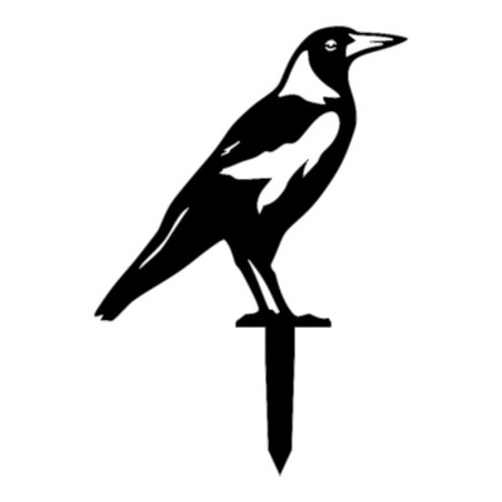 Objet décoratif de jardin Oiseau en métal noir - 46 × 32 cm