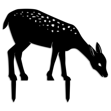 Décoration de jardin Gazelle en métal noir 64 x 72 cm