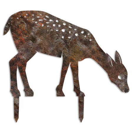 Décoration de jardin Gazelle en métal multicolore 64 x 72 cm