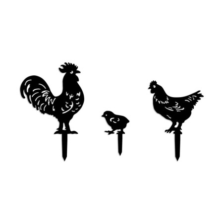 Décoration murale Famille en métal noir jusquà 40 x 36 cm lot de 3