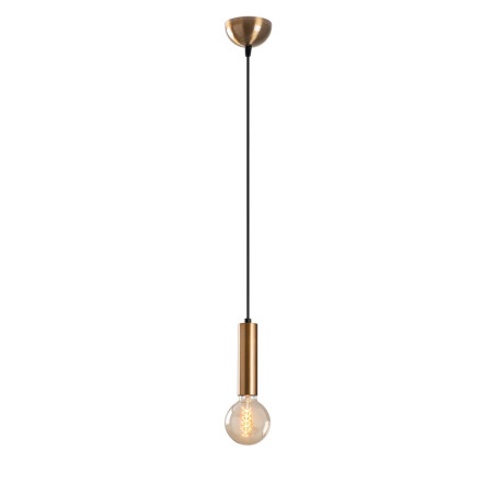 Suspension Luminaire en métal couleur vintage 4 x 4 cm hauteur 111 cm E27 40 W IP20