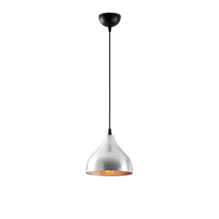 Suspension Luminaire en métal argenté Ø18 cm hauteur 114 cm E27 40 W IP20 Scandinave