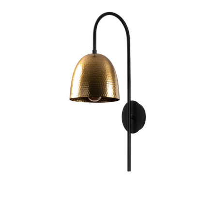 Applique murale Lampe en métal noir et cuivre vintage 16 x 24 x 57 cm E27 40 W IP20 Scandinave