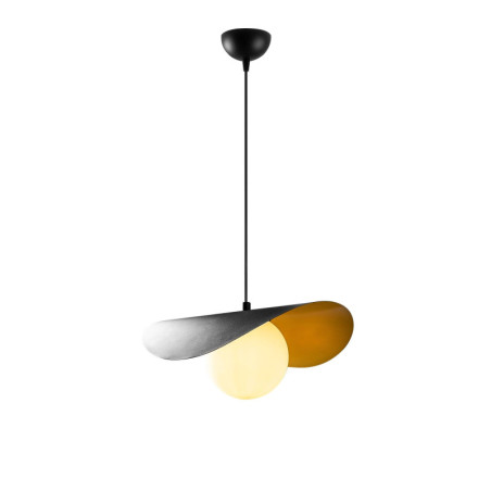 Suspension Luminaire en métal noir et blanc 32 x 38 cm hauteur 105 cm E27 40 W IP20