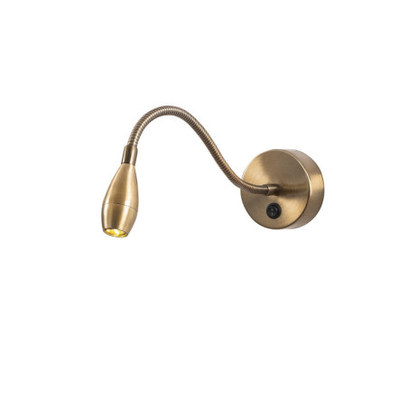 Applique murale Lampe LED en métal cuivre vintage 8 x 38 x 15 cm 1 W 2700 K IP20 réglable