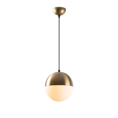 Suspension Luminaire en métal et verre blanc finition vintage Ø20 cm hauteur 117 cm E27 40 W IP20 réglable Scandinave