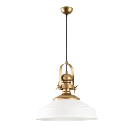 Suspension Luminaire en métal blanc Ø41 cm hauteur réglable 45 à 130 cm E27 40 W IP20