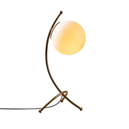 Lampe de table Lampe à poser en métal et verre blanc finition vintage 23 x 18 x 43 cm E27 40 W IP20 Scandinave