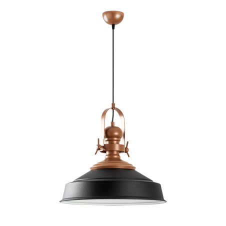 Suspension Luminaire en métal noir Ø41 cm hauteur réglable 45 à 130 cm E27 40 W IP20