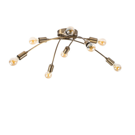 Plafonnier Luminaire en métal finition vintage 79 x 79 x 26 cm 8 lumières E27 40 W IP20
