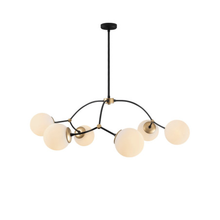 Plafonnier Luminaire en métal blanc et noir 90 x 90 x 69 cm 6 lumières E27 40 W IP20