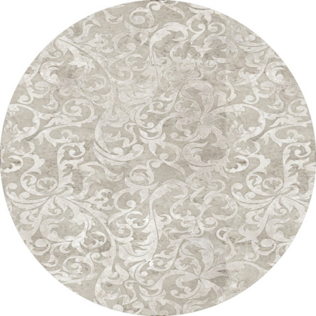 Tapis rond en polyester multicolore Ø180 cm poils 7 mm antidérapant lavable