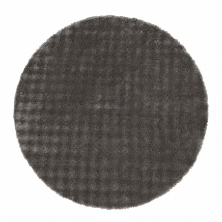 Tapis en polyester anthracite - 100 × 100 cm - Épaisseur 10 mm - Antibactérien - Lavable en machine à 30 °C