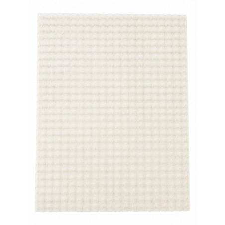 Tapis en polyester beige - 160 × 230 cm - Épaisseur 10 mm - Lavable en machine à 30 °C