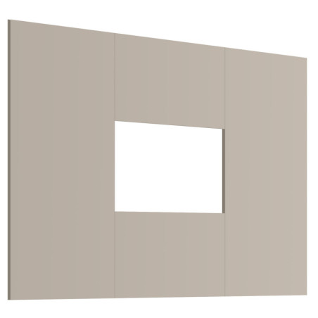 Panneau mural TV Fly - Bois MDF cachemire - 160 x 118 x 1.6 cm