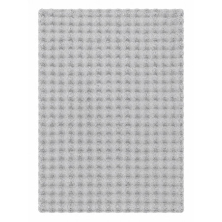 Tapis en polyester gris - 200 × 290 cm - Épaisseur 10 mm - Lavable en machine à 30 °C