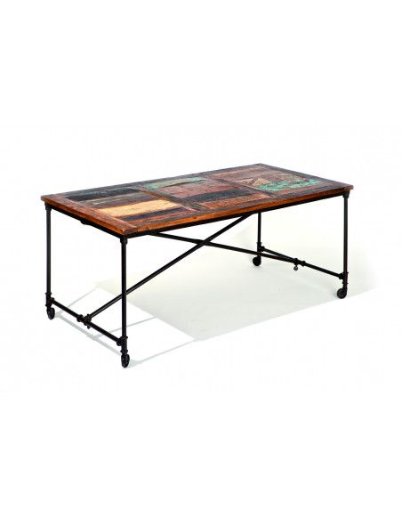 Table Coffee - 90 x 180 x 76 cm - Bois et métal