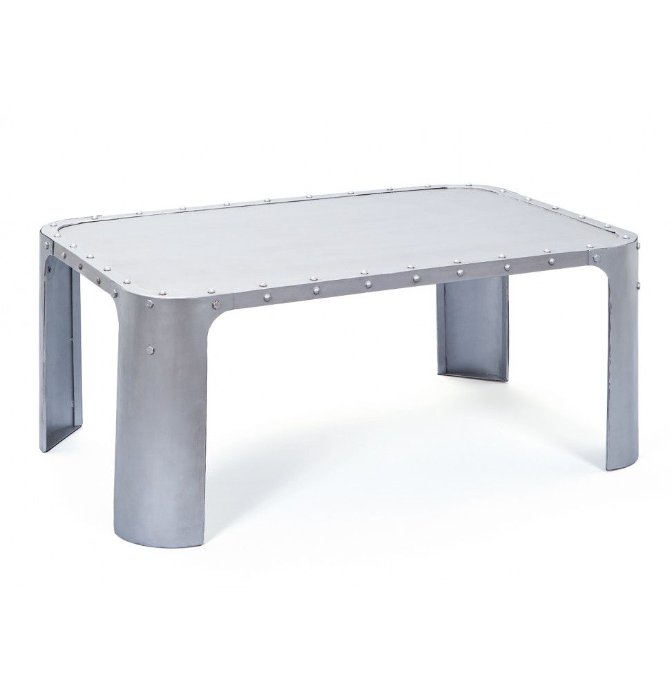 Table basse Gormur - 70 x 110 x 45 cm - Métal - Argenté