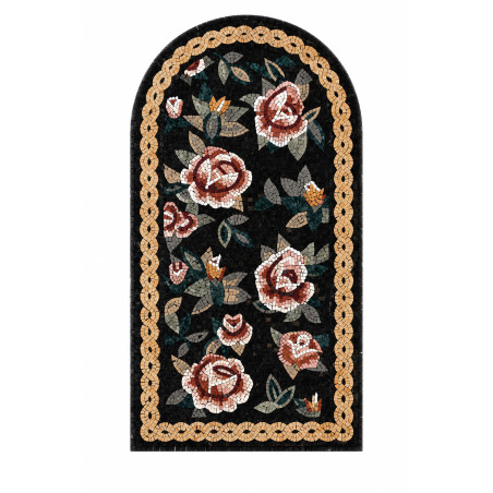 Tapis en coton multicolore - 100 × 200 cm - Hauteur de poils 12 mm - Dos antidérapant - Lavable en machine à 30 °C