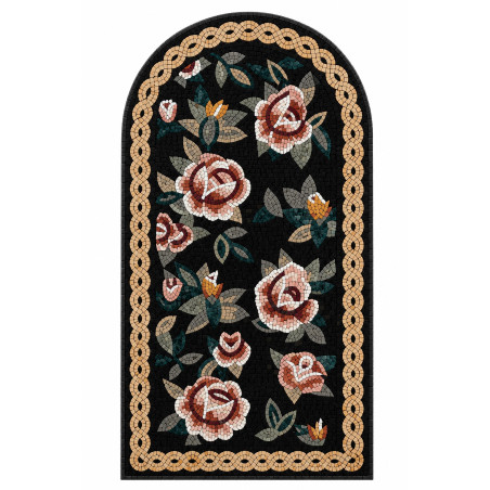 Tapis en coton multicolore - 80 × 300 cm - Hauteur de poils 12 mm - Dos antidérapant - Lavable en machine à 30 °C