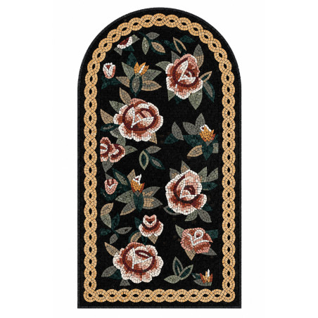 Tapis en coton multicolore - 180 × 280 cm - Hauteur de poils 12 mm - Dos antidérapant - Lavable en machine à 30 °C