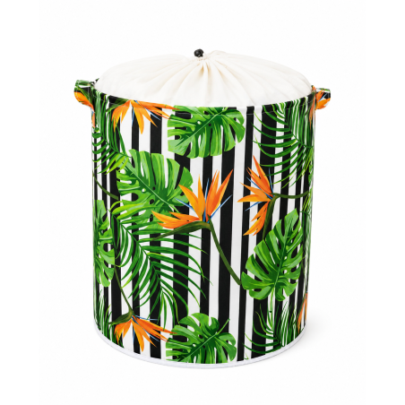 Panier de rangement en polyester multicolore - L 37 × P 37 × H 40 cm