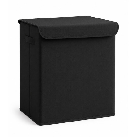 Boîte de rangement en textile non tissé anthracite - L 40 × P 30 × H 50 cm