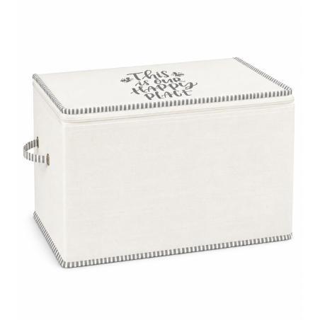 Panier de rangement en polypropylène blanc - L 75 × P 45 × H 45 cm
