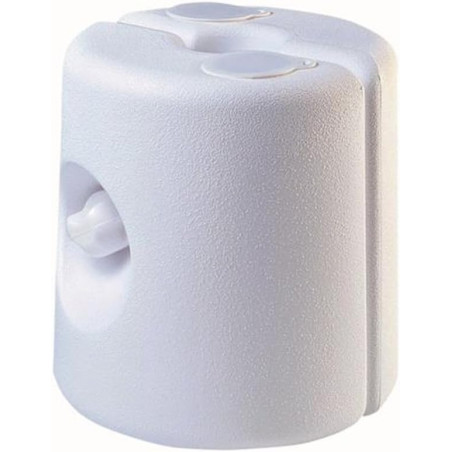 Pied de Tonnelle - Blanc - Diam 24 x H 25,5 cm - Tige 2 à 3,2 cm - Eau ou Sable - Fabrication Française
