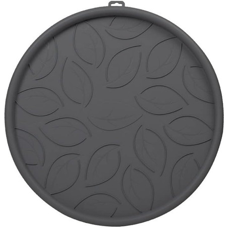 Soucoupe de Pot à Rouleaux - Gris Anthracite - Diam 45 x H 5,7 cm - 5 Rouleaux - Fabrication Française