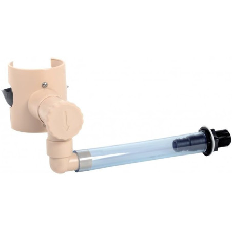 Collecteur d'Eau de Pluie - Sable - 20,2 x 10,5 x 28,5 cm - Gouttières Diam 8 à 10 cm - Fabrication Française