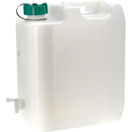 Jerrican Alimentaire - 35 L - Naturel - 39,5 x 24 x 47,5 cm - Grande Ouverture - Fabrication Française