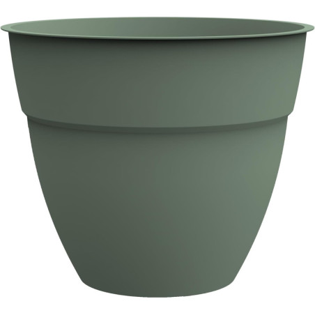 Pot de Fleurs Rond - Vert Laurier - Diam 41 x H 34,3 cm - 28,3 L - Recyclé 98 % - Fabrication Française