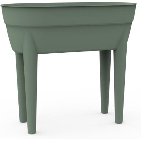 Jardinière Haute - Vert Laurier - 77,1 x 37,6 x H 68 cm - 48 L - Rétention d'Eau - Fabrication Française