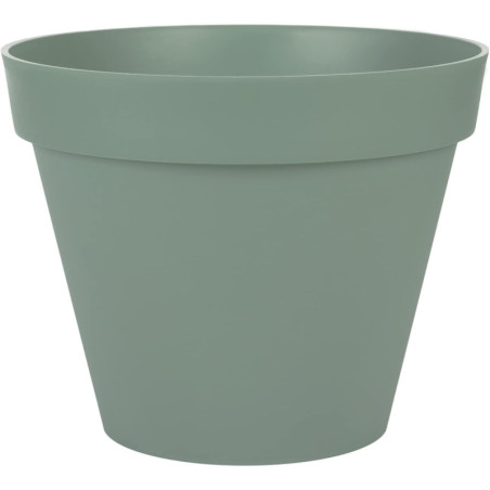 Pot de Fleurs Toscane - Vert Laurier - Diam 39,5 x H 31 cm - 23 L - Recyclé 98 % - Fabrication Française
