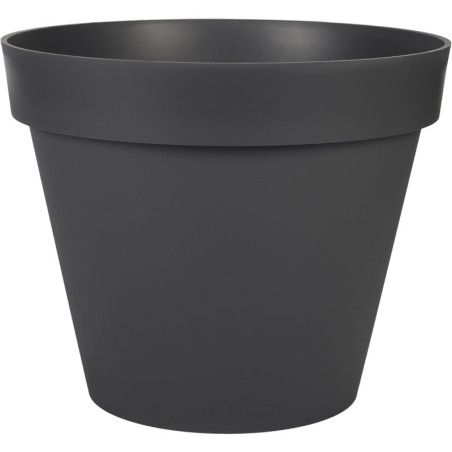 Pot de Fleurs Toscane - Gris Anthracite - Diam 47,5 x H 39 cm - 43 L - Garantie 7 Ans - Fabrication Française