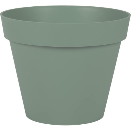 Pot de Fleurs Toscane - Vert Laurier - Diam 29,5 x H 24 cm - 10 L - Recyclé 98 % - Fabrication Française