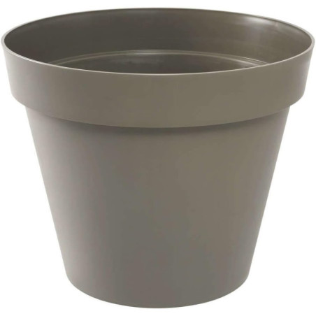 Pot de Fleurs Toscane - Taupe - Diam 59 x H 47 cm - 76 L - Recyclé 98 % - Fabrication Française