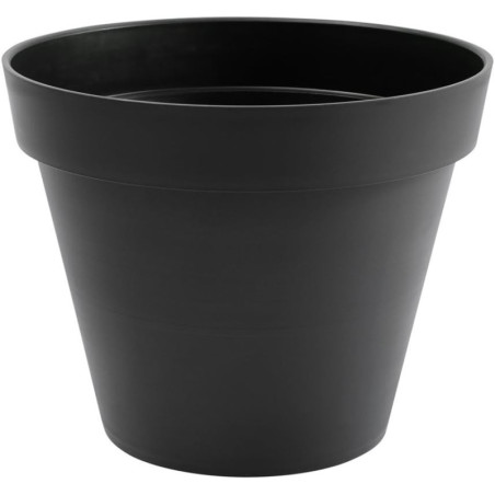 Pot de Fleurs Toscane - Gris Anthracite - Diam 59 x H 47 cm - 76 L - Recyclé 90 % - Fabrication Française