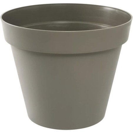 Pot de Fleurs Toscane - Taupe - Diam 79 x H 66 cm - 170 L - Recyclé 98 % - Fabrication Française