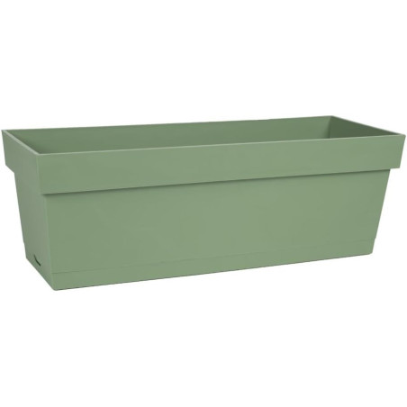 Jardinière Toscane - Vert Laurier - 50 x 18 x 16,7 cm - 10 L - Plateau Clipsé - Fabrication Française