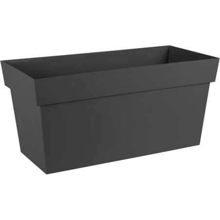 Muret Jardinière Toscane - Gris Anthracite - 79 x 35 x 39 cm - 74 L - Réserve d'Eau - Fabrication Française