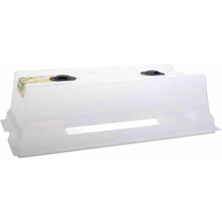 Serre pour Potager VEG&Table City - Naturel - 75 x 37,5 x 21,5 cm - Double Aération - Fabrication Française