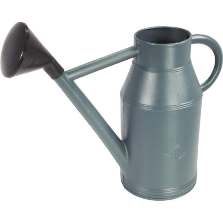 Arrosoir Lyonnais Rond - 6 L - Gris Anthracite - 45 x 16,5 x 33 cm - Avec Pomme - Fabrication Française